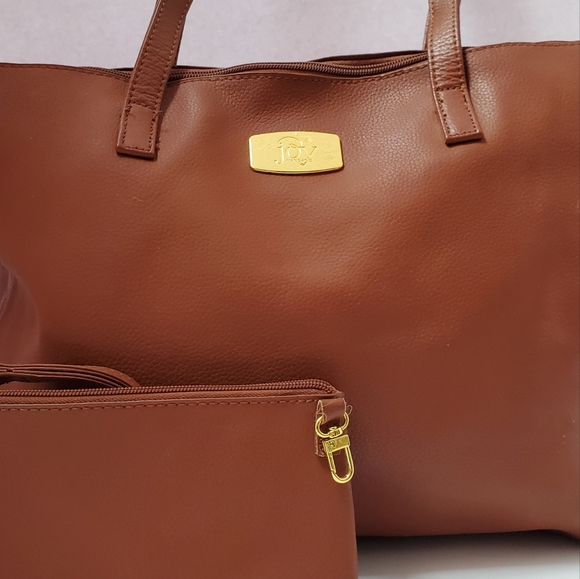 Joy Mangano Bags Joy Mangano Tote Bag Cognac Poshmark